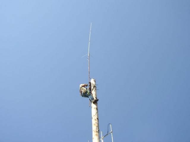 38 Machine - N7LT working on antenna